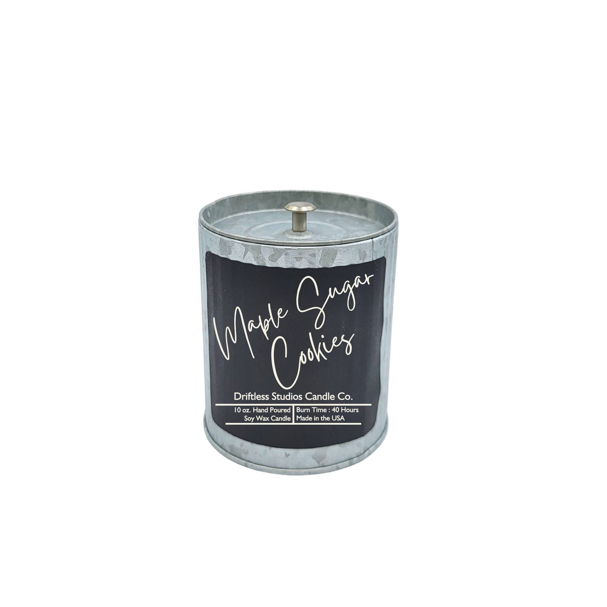 (Case Of 3 Candles) $9.95 Ea. - Maple Sugar Cookies Scented Candle In Rustic Tin Home Decor