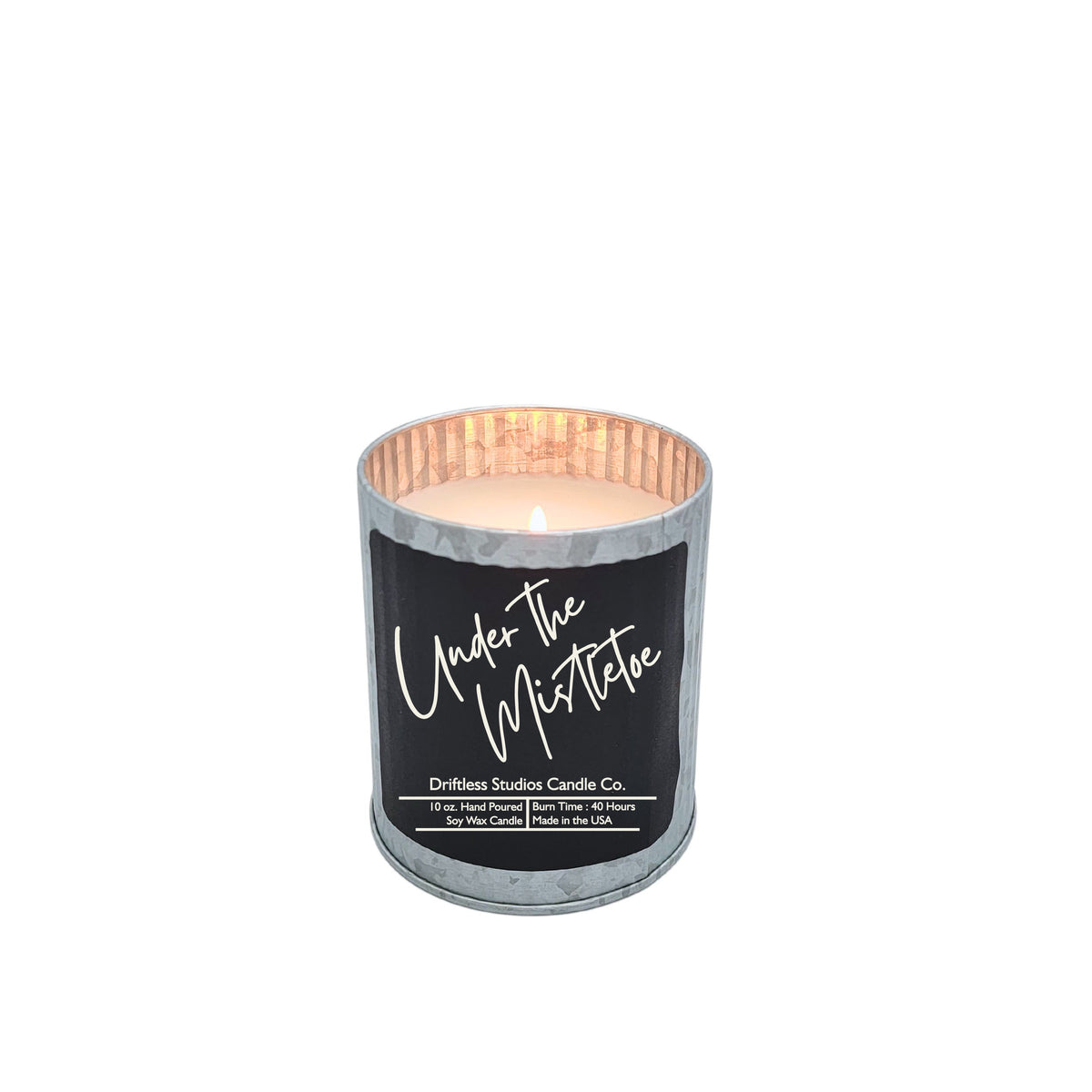 (Case Of 3 Candles) $9.95 Ea. - Under the Mistletoe Soy Wax Candle Tin Candles Christmas