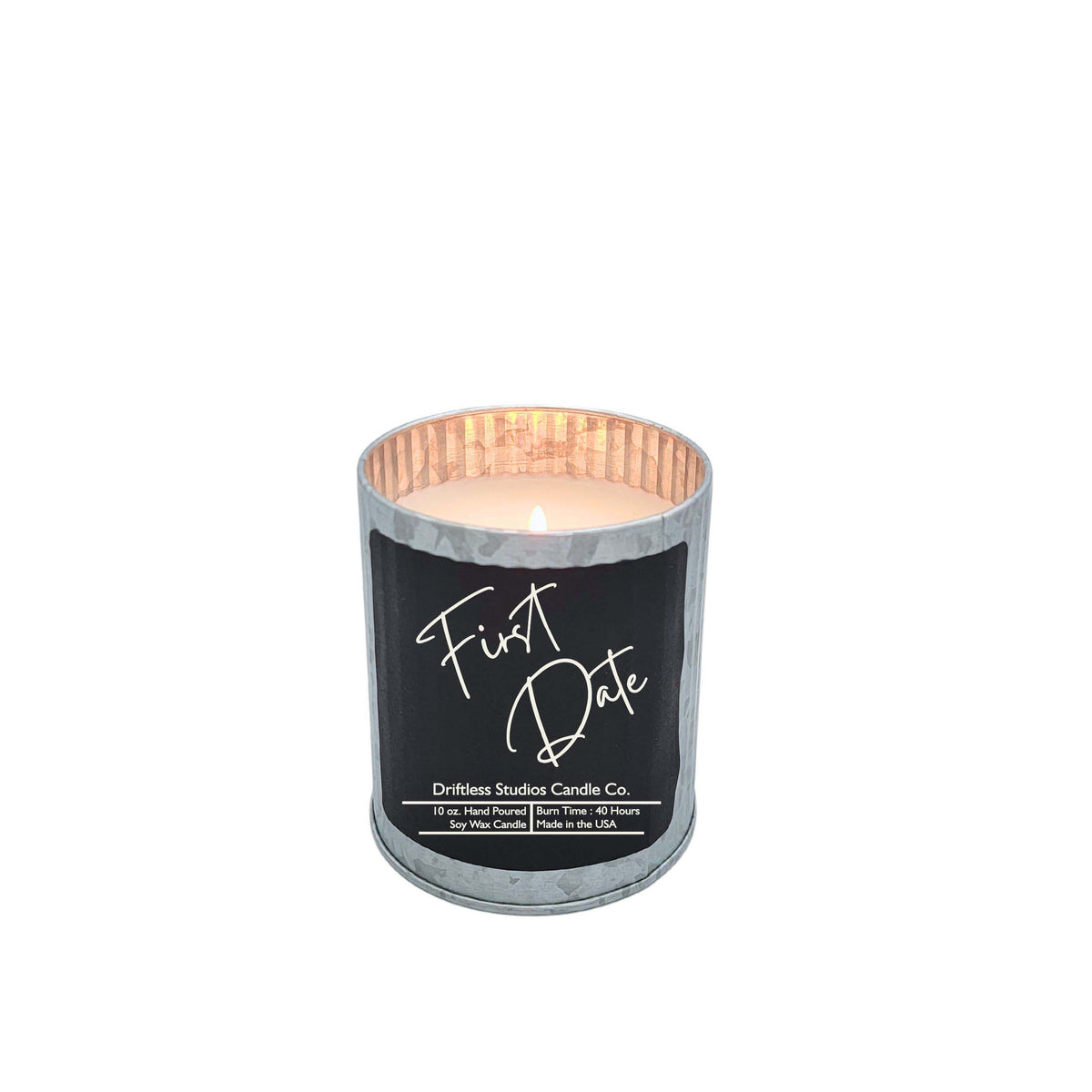 (Case Of 3 Candles) $9.95 Ea. - First Date Rustic Farmhouse Candles - Valentines Day Gift