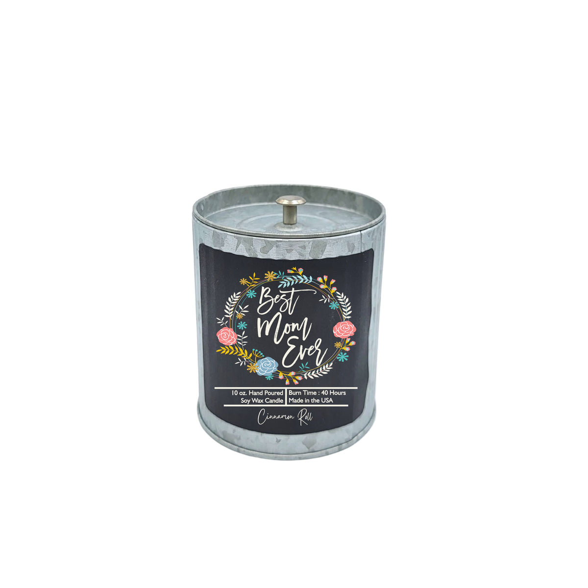 (Case Of 3 Candles) $9.95 Ea. - Best Mom Ever Wreath - Mothers Day Soy Candle - Spring Decor
