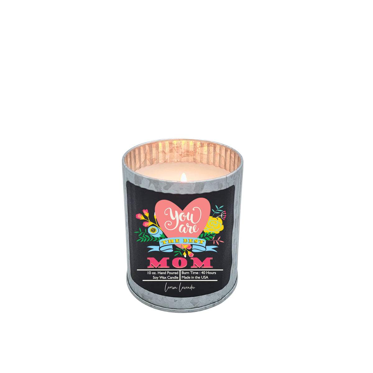 (Case Of 3 Candles) $9.95 Ea. - You are the Best Mom - Mothers Day Soy Candle - Spring Decor