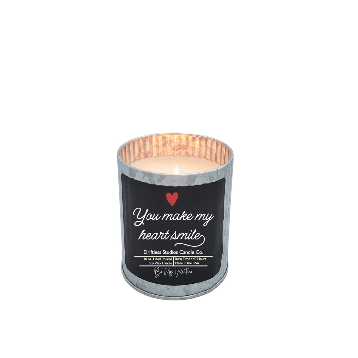 (Case Of 3 Candles) $9.95 Ea. - You make my heart smile Farmhouse Candles - Valentines Day