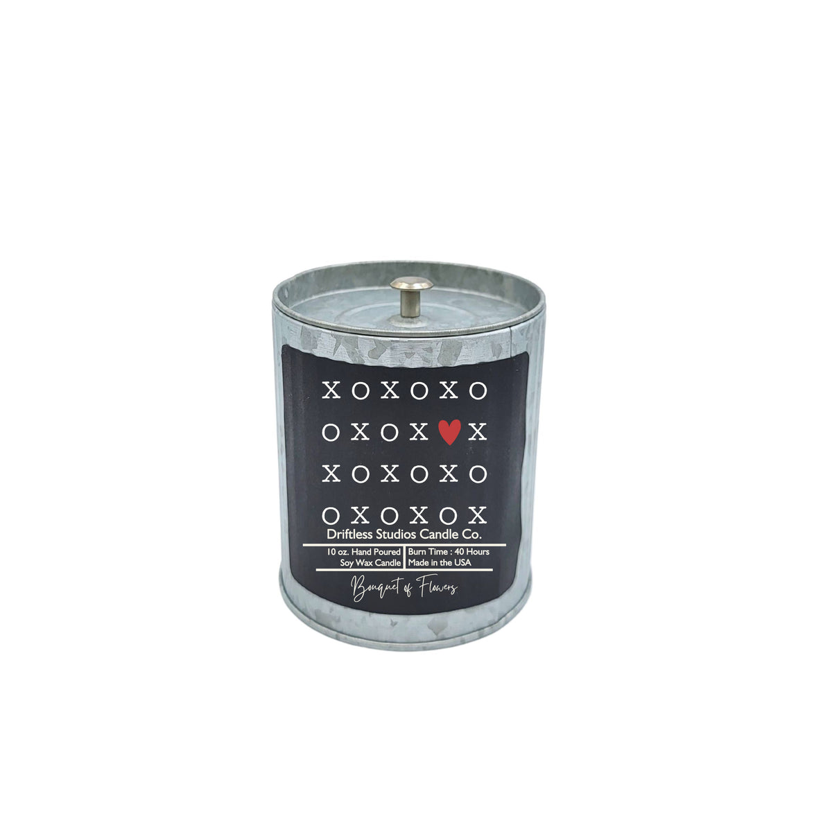 (Case Of 3 Candles) $9.95 Ea. - XOXO Heart Valentines Day Farmhouse Candle - Valentines Gift