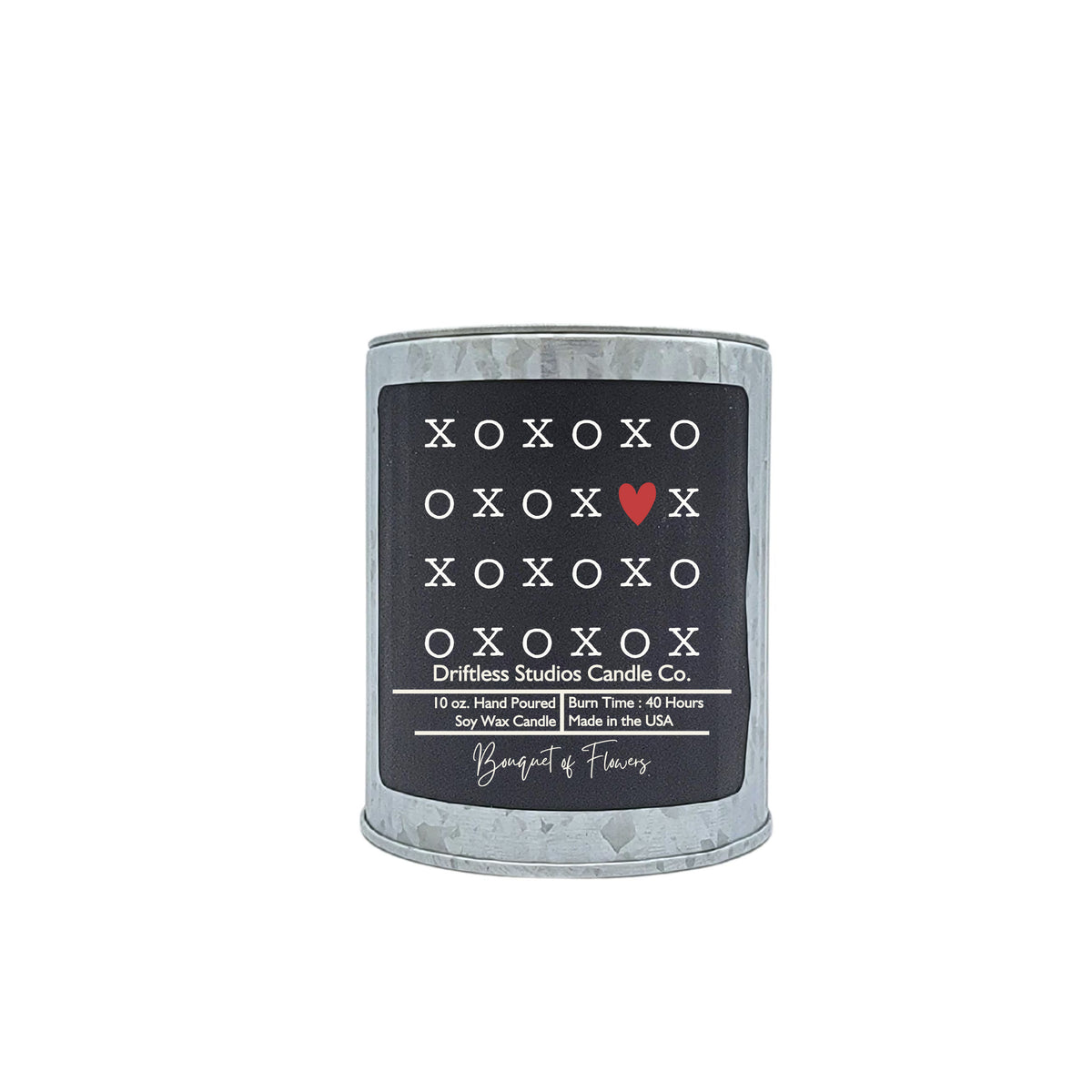 (Case Of 3 Candles) $9.95 Ea. - XOXO Heart Valentines Day Farmhouse Candle - Valentines Gift