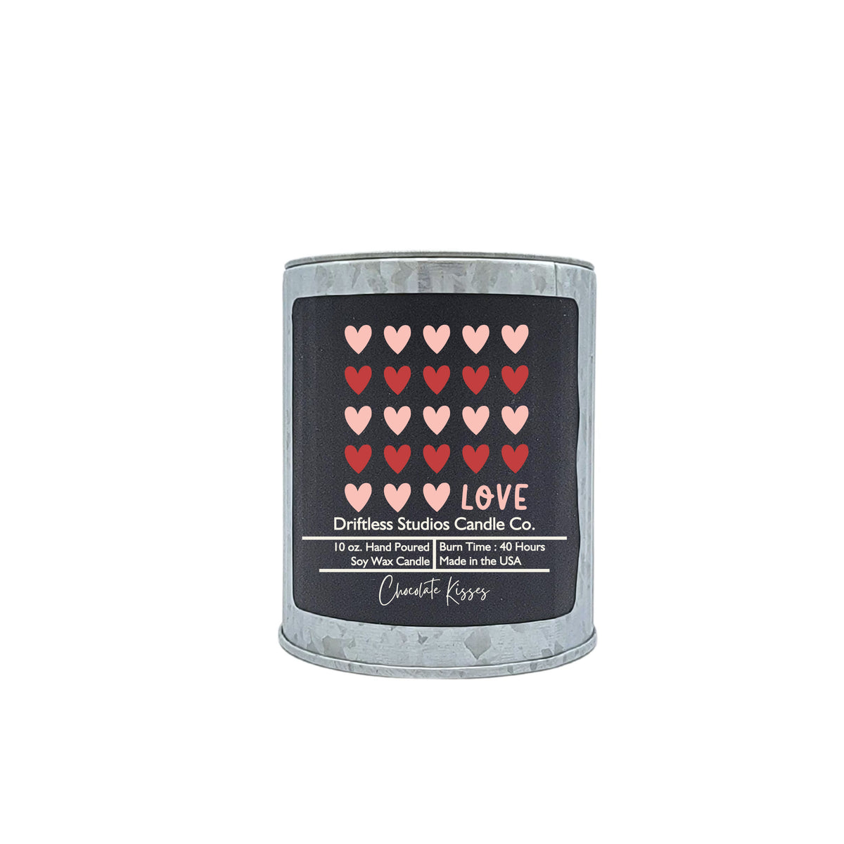 (Case Of 3 Candles) $9.95 Ea. - Hearts Love Valentines Day Soy Wax Candle - Valentines Gift