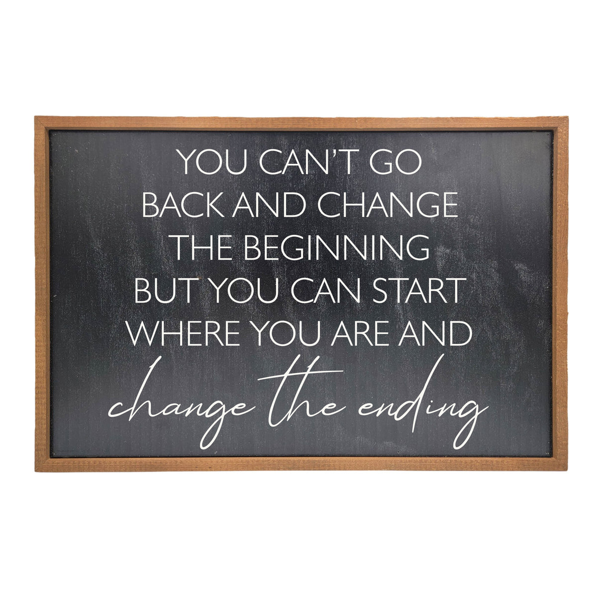 You Can't Go Back And Change Home Décor Signs Black Finish 12x18  Sign - GW063 - 2 Per Pack ($18.00 Per Sign)