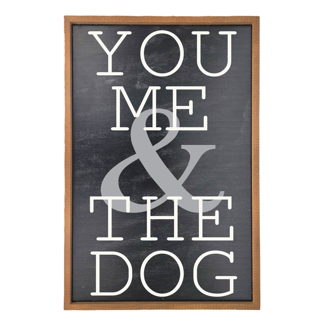 You Me & My Dog Wall Art Black Finish - Home Décor - GW066 - 2 Per Pack ($18.00 Per Sign)