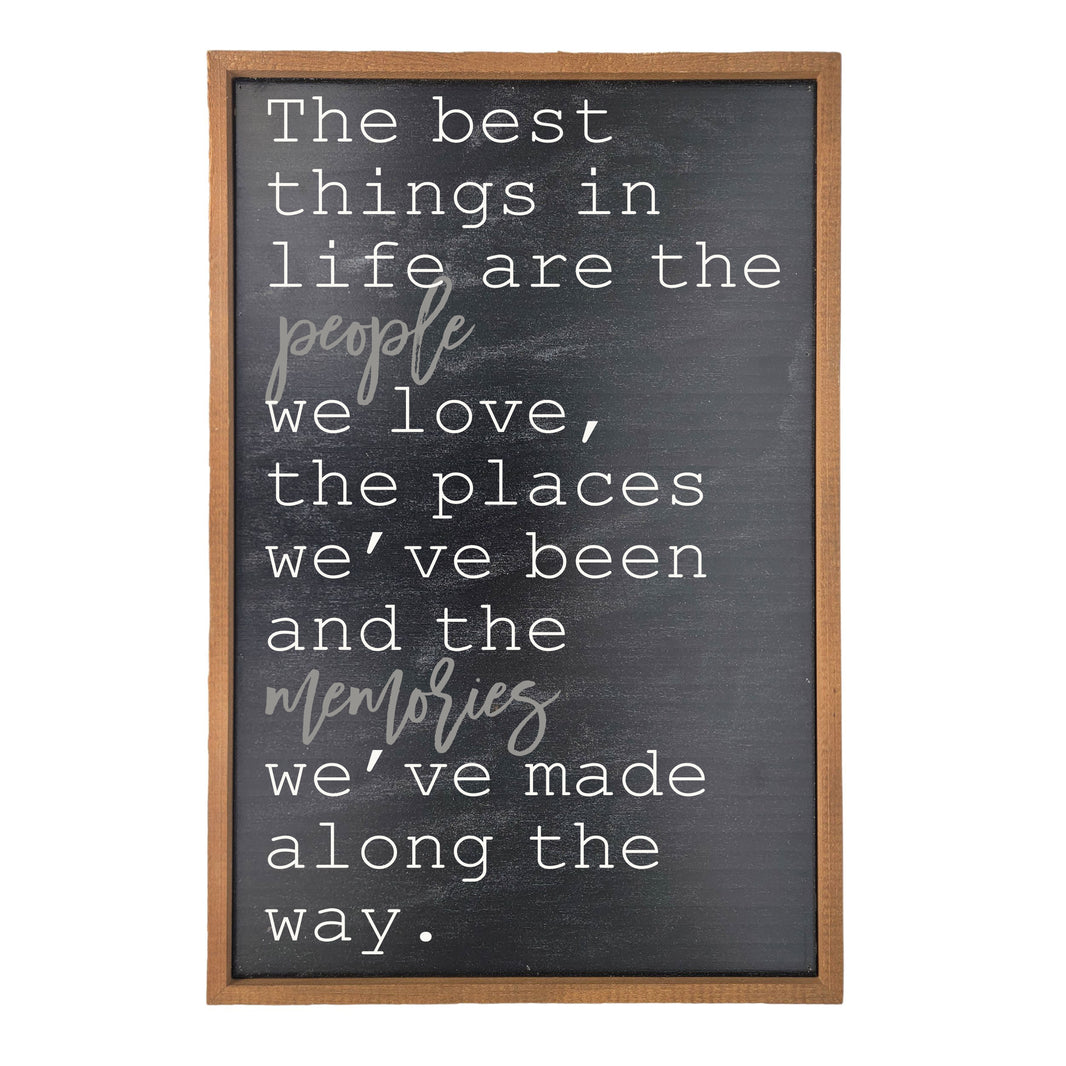 The Best Things In Life Wooden Home Accent Black Finish - GW067 - 2 Per Pack ($18.00 Per Sign)