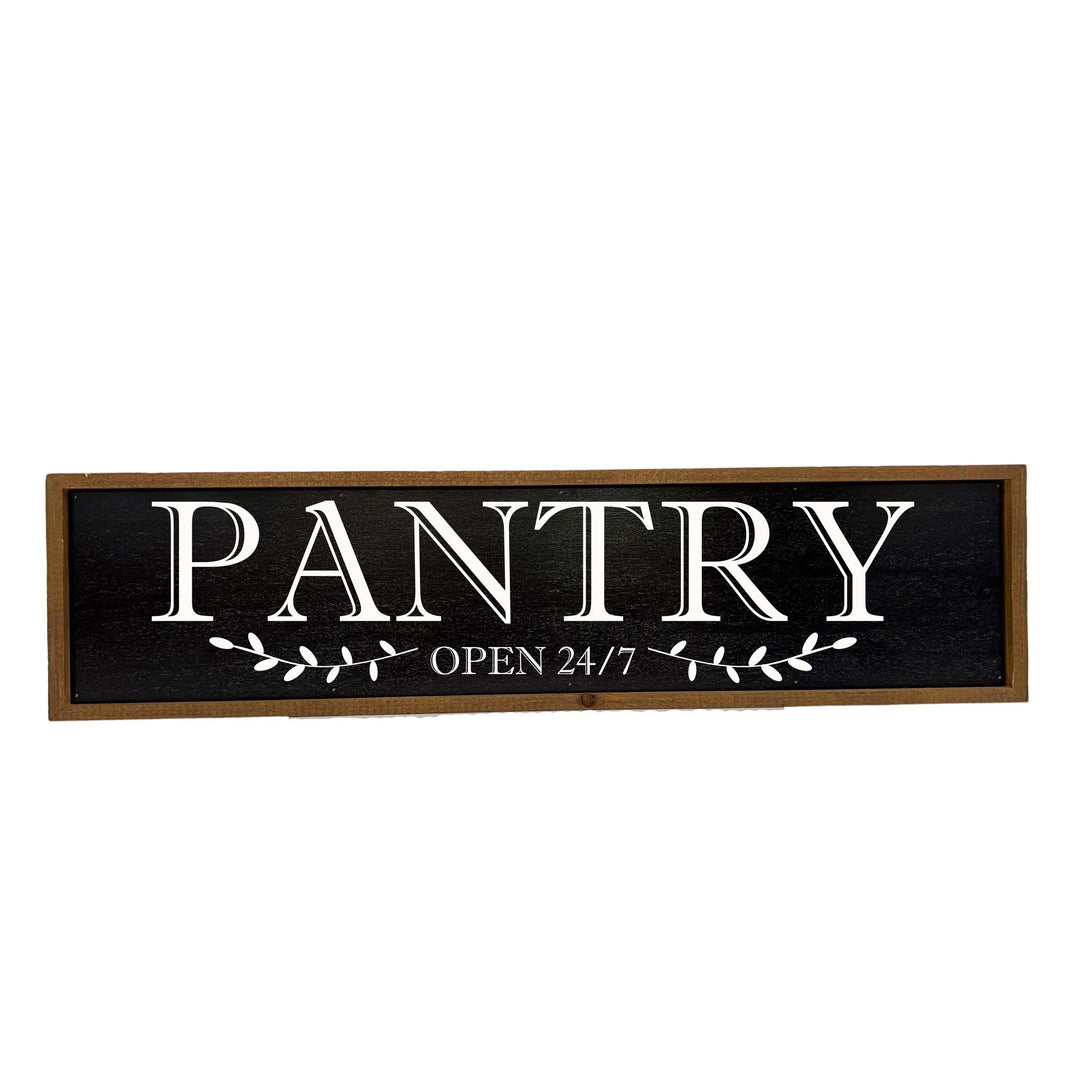 Pantry Kitchen Decor - Black Sign - 24x6  Sign - TMP026 - 2 Per Pack ($14.00 Per Sign)