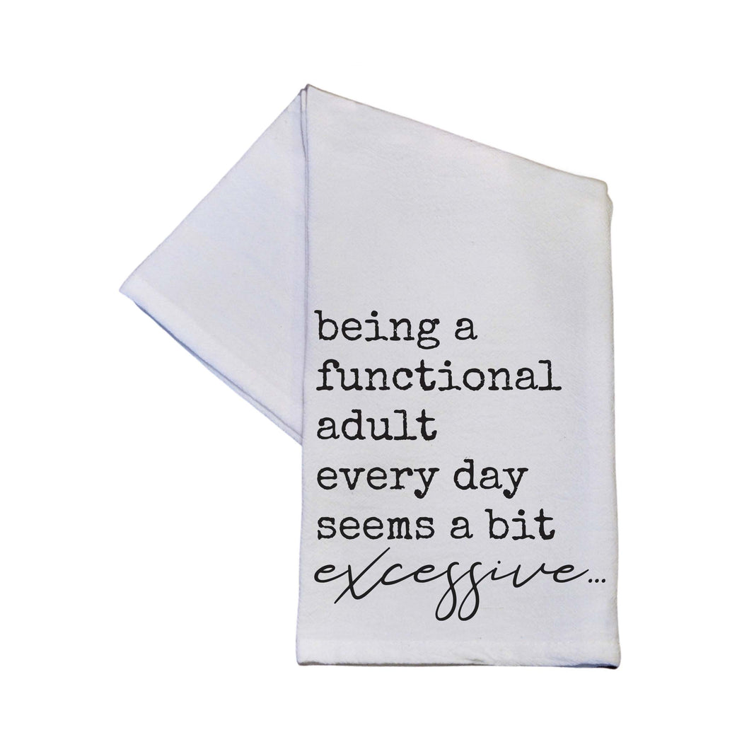 Seems A Bit Excessive White - TWL151 - Pack Of 4 Towels ($3.95 Per Towel)