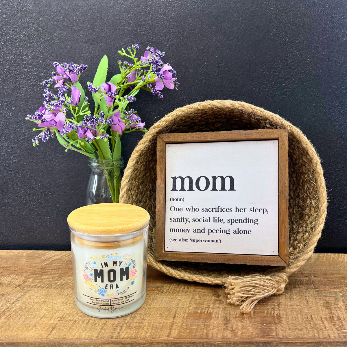 (Case Of 3 Candles) $8.95 Ea. - In My Mom Era - Mothers Day Soy Wax Candles - 10oz Candle