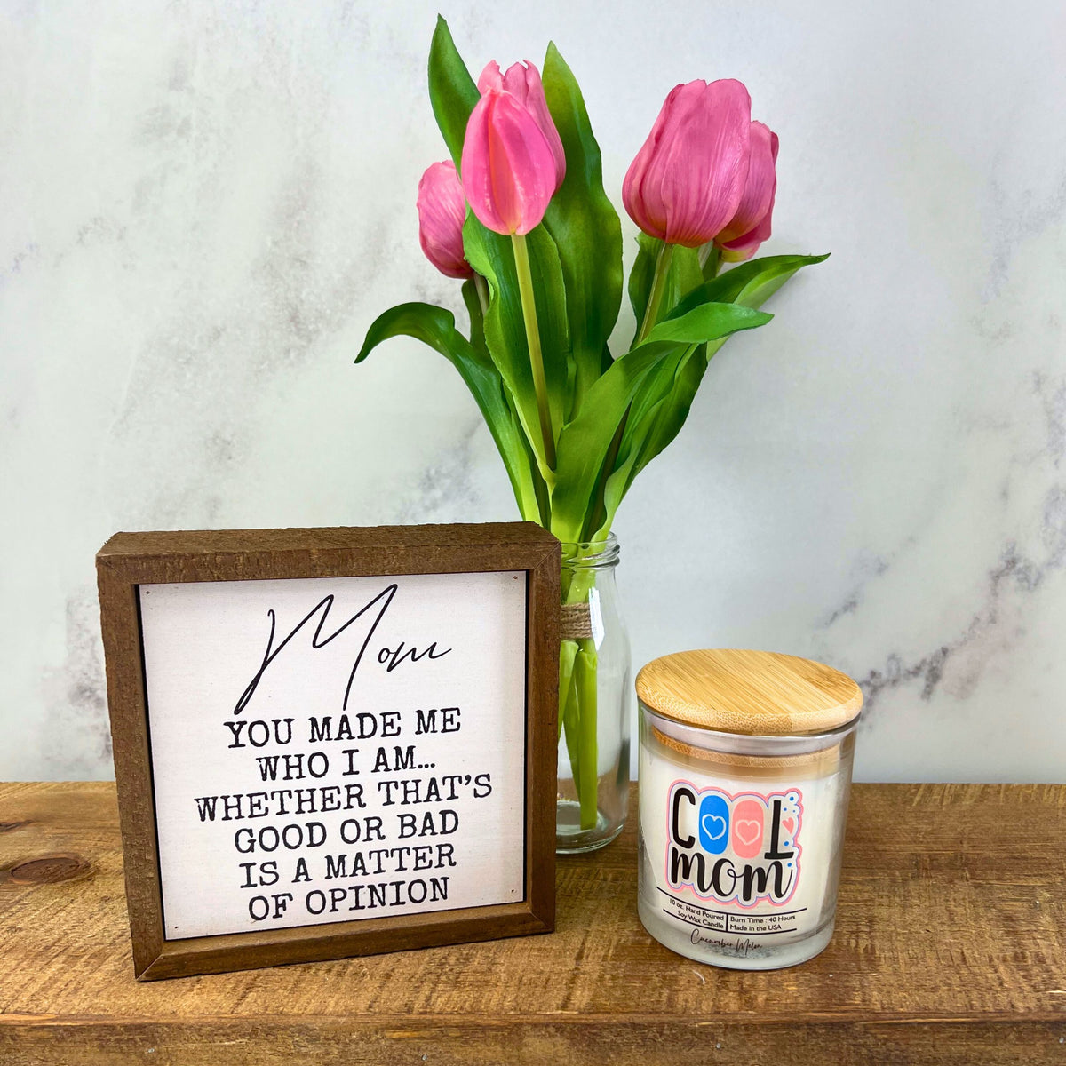(Case Of 3 Candles) $8.95 Ea. - Cool Mom Candle - Mothers Day - Soy Wax Candles