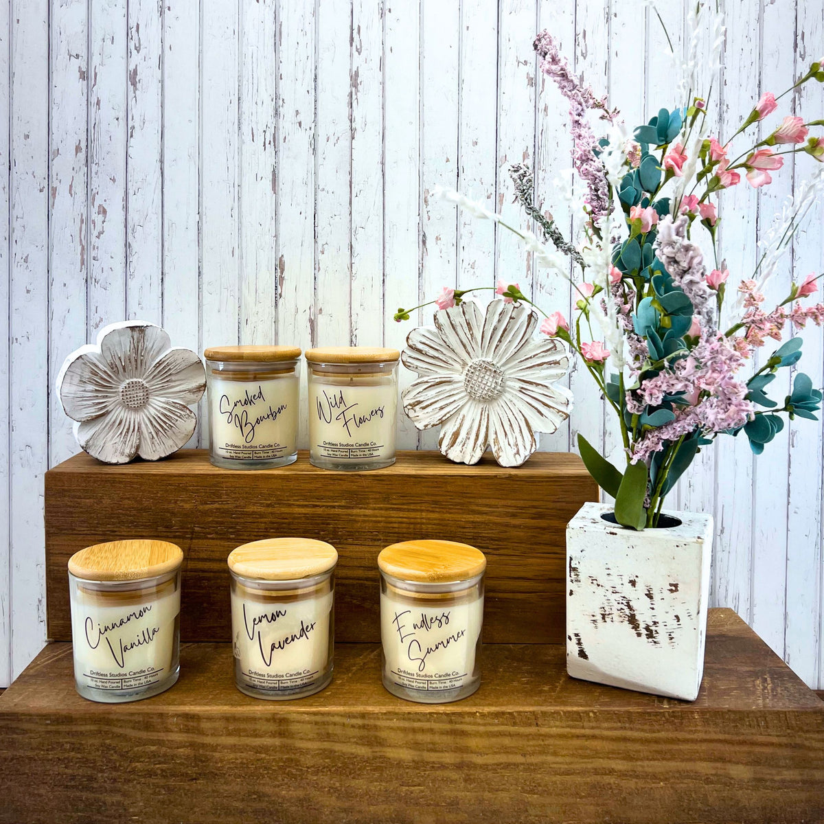 (Case Of 3 Candles) $8.95 Ea. - Candle - Endless Summer Soy Candles - 10 oz Jar + Bamboo Lid