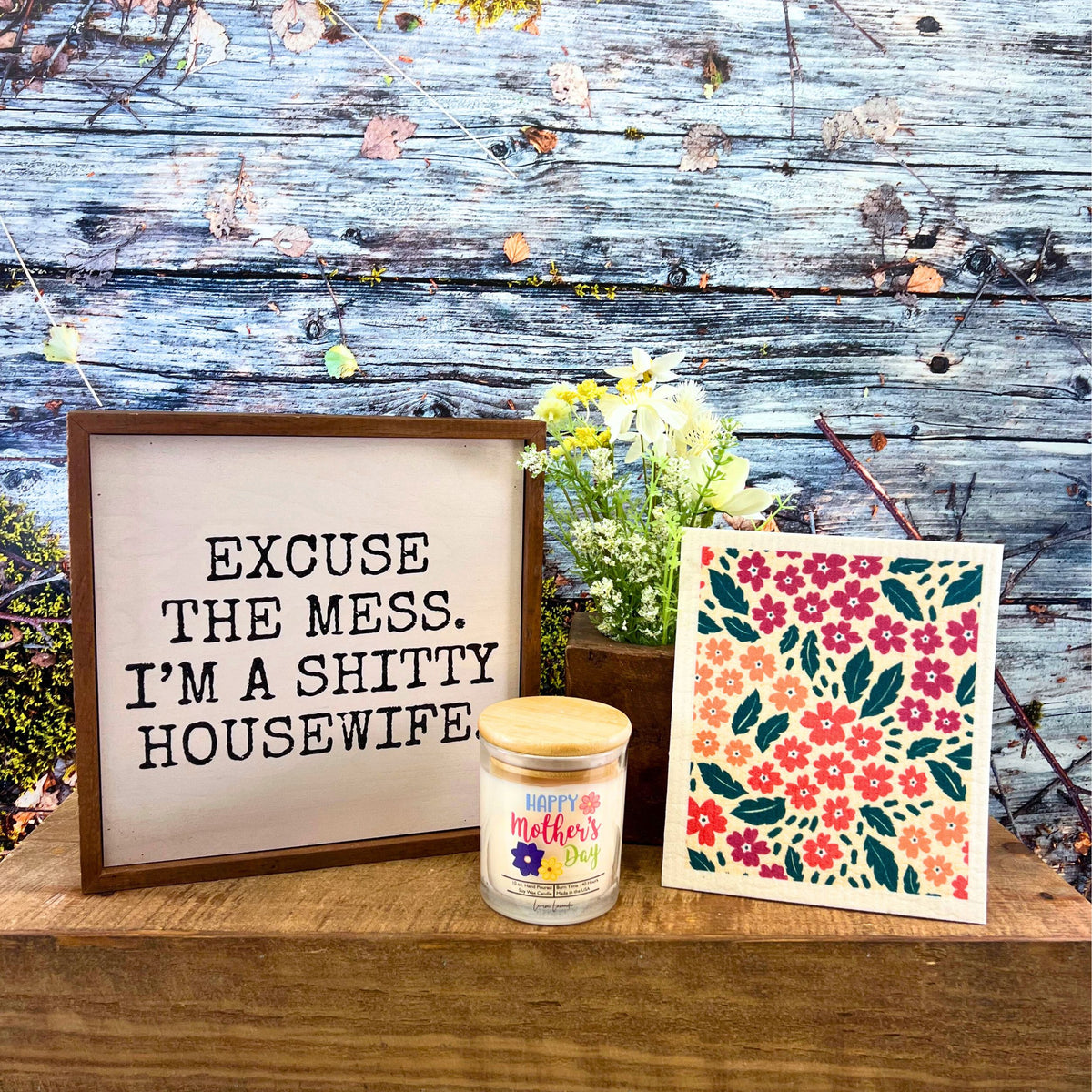 (Case Of 3 Candles) $8.95 Ea. - Happy Mothers Day Soy Wax Candles - 10oz. Candle with lid