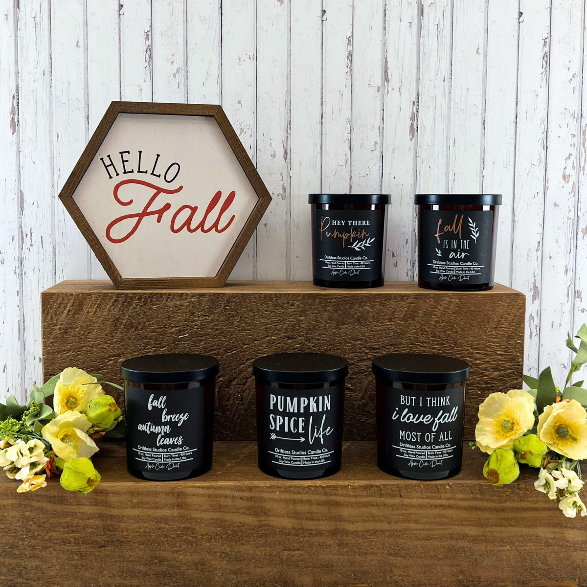 (Case Of 3 Candles) $8.95 Ea. - Hey There Pumpkin - Soy Wax Candle