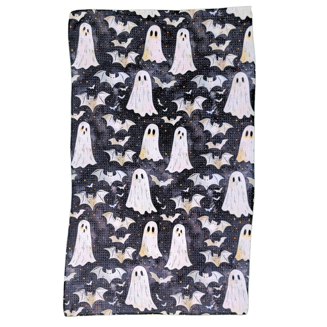 Halloween Ghost and Bat Waffle (Pack Of 2 - $6.95 Ea. Towel) - WFL001