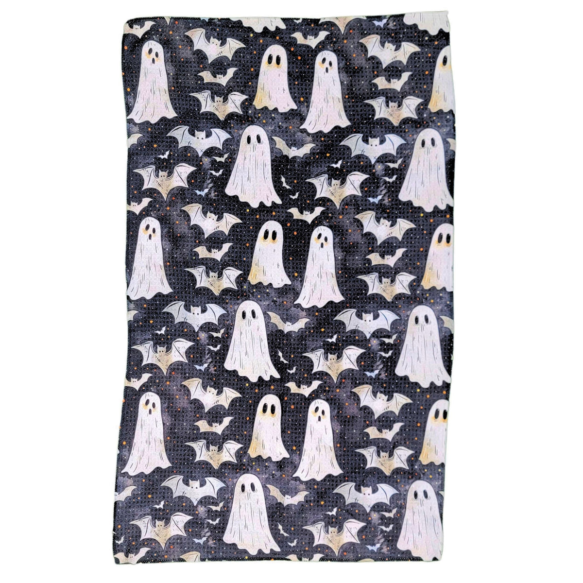 Halloween Ghost and Bat Waffle (Pack Of 2 - $6.95 Ea. Towel) - WFL001