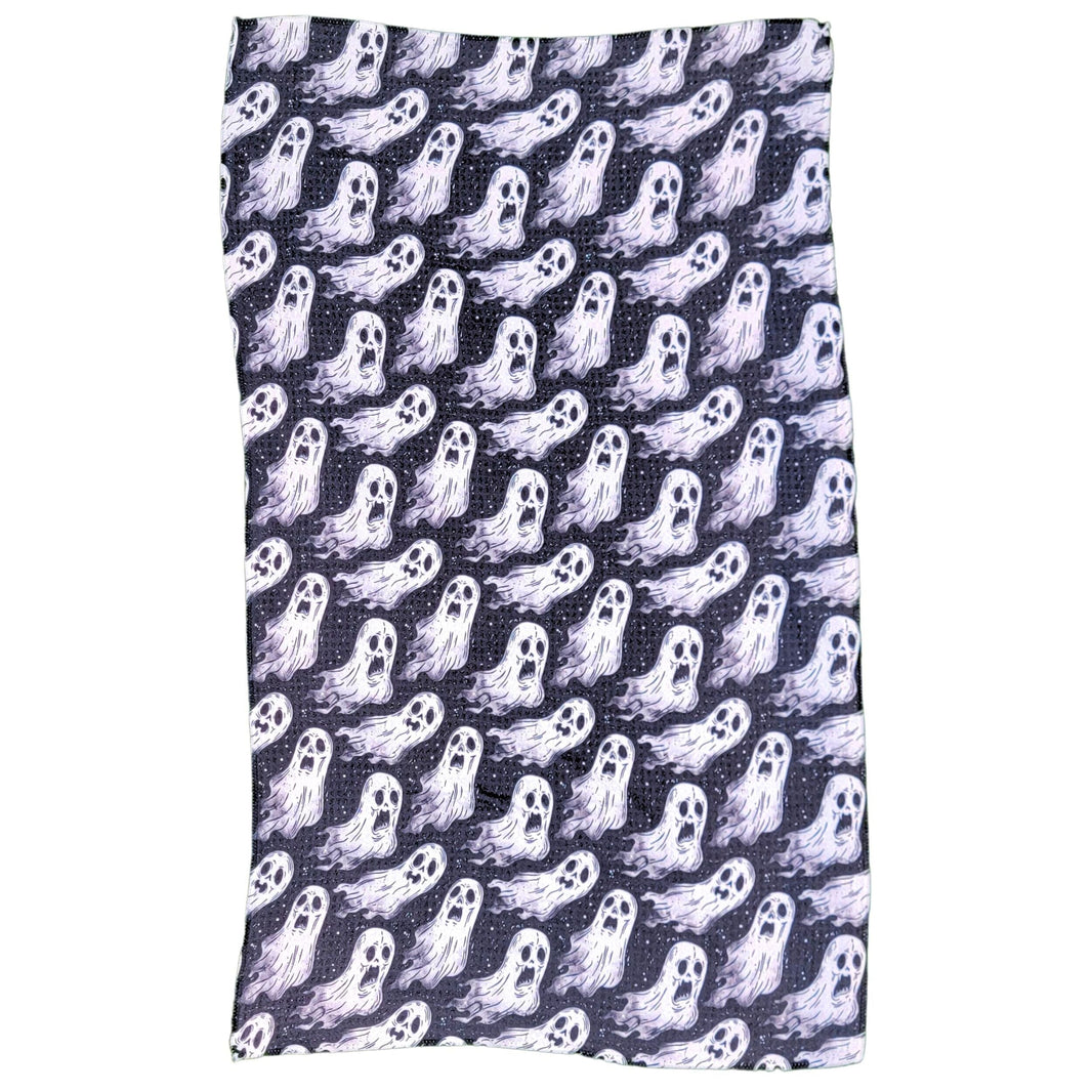 Scary Ghost Pattern Halloween Decor (Pack Of 2 - $6.95 Ea. Towel) - WFL006