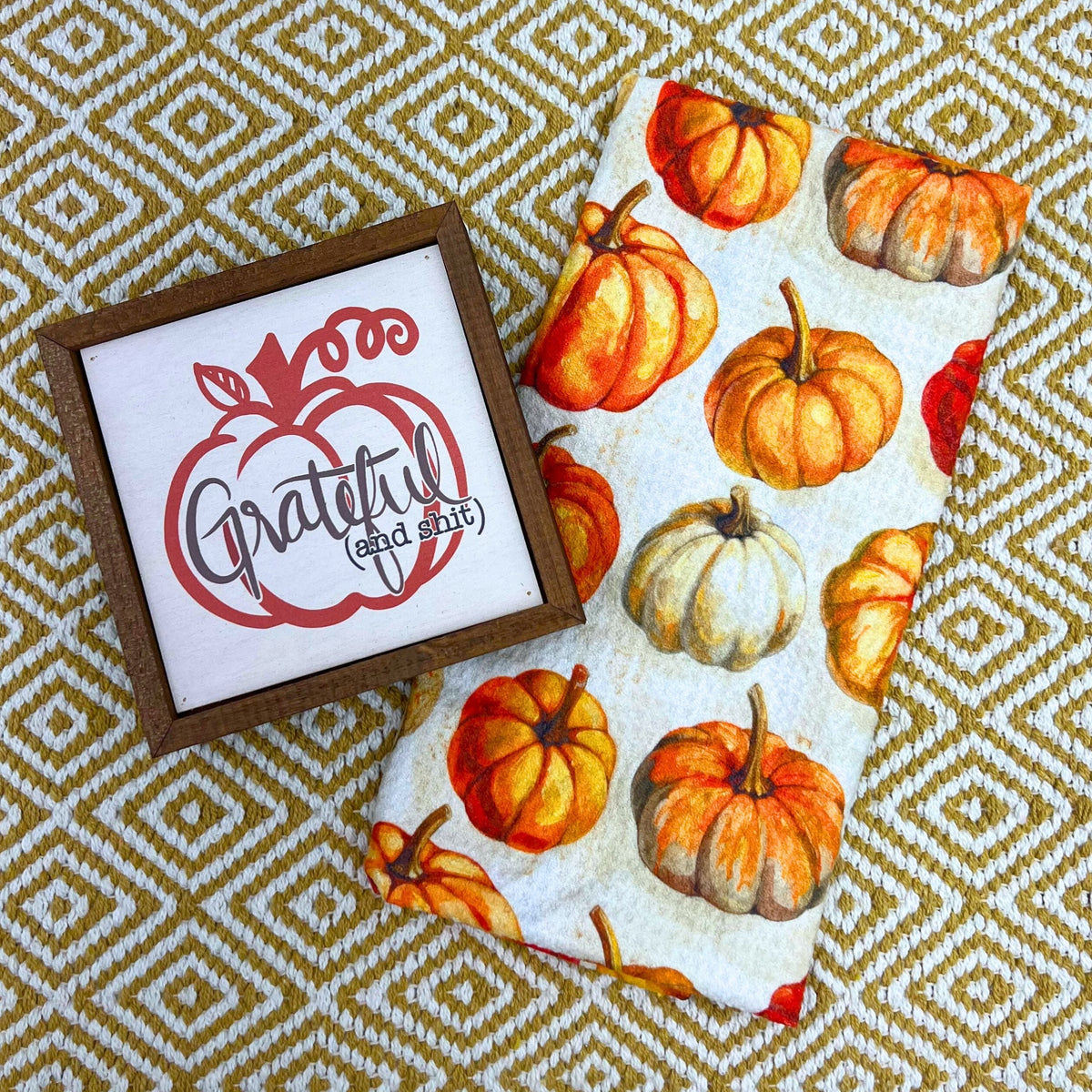 Fall Pumpkins (Pack Of 2 - $6.95 Ea. Towel) - WFL019