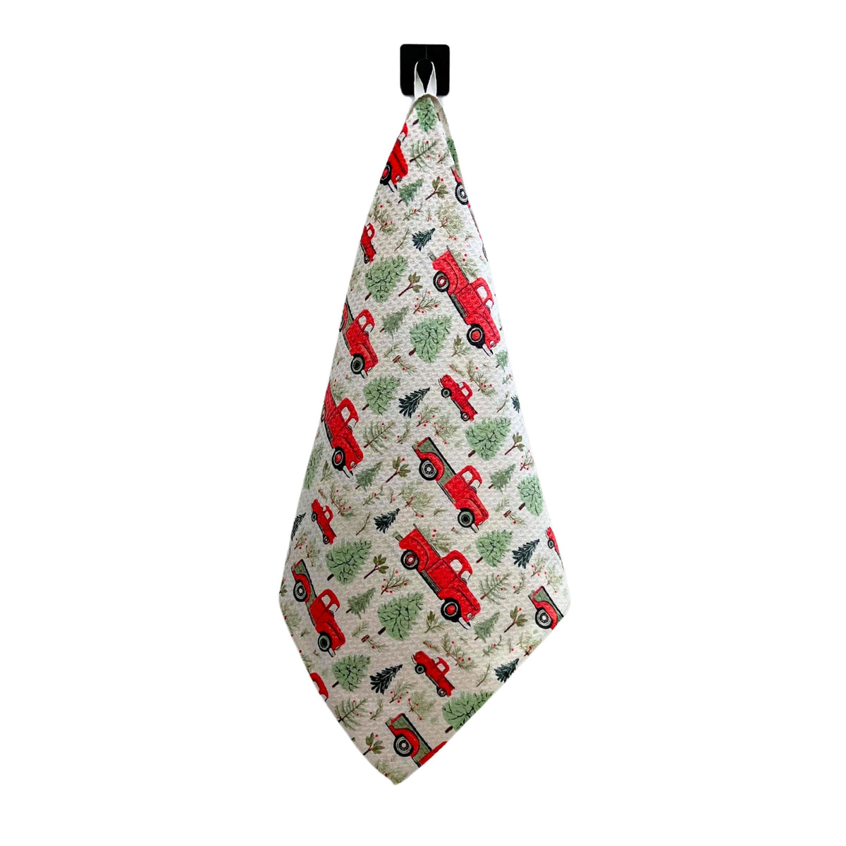 Red Christmas Truck With Tree (Pack Of 2 - $6.95 Ea. Towel) - WFL042