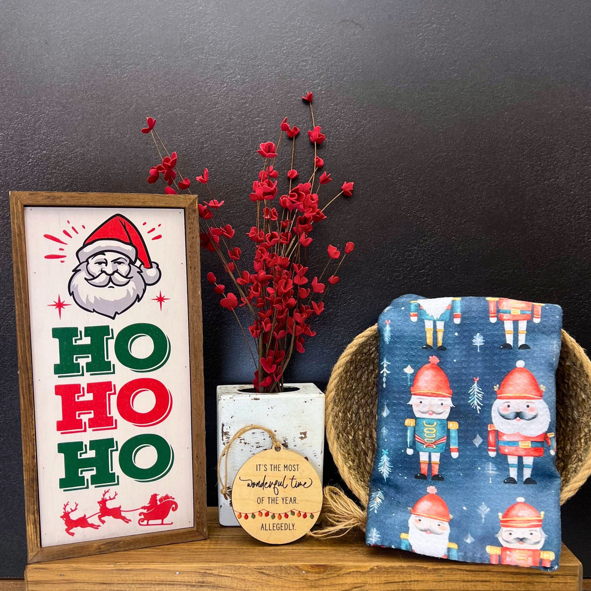 Nutcracker With Blue Background (Pack Of 2 - $6.95 Ea. Towel) - WFL049