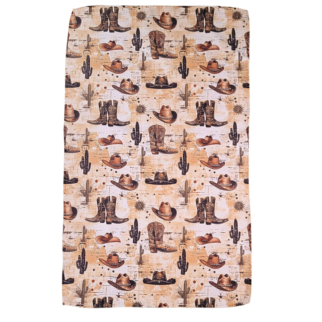 Boots & Hats Western Pattern (Pack Of 2 - $6.95 Ea. Towel) - WFL067