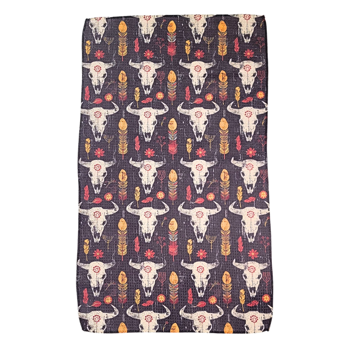 Bull Skull Western Pattern (Pack Of 2 - $6.95 Ea. Towel) - WFL069