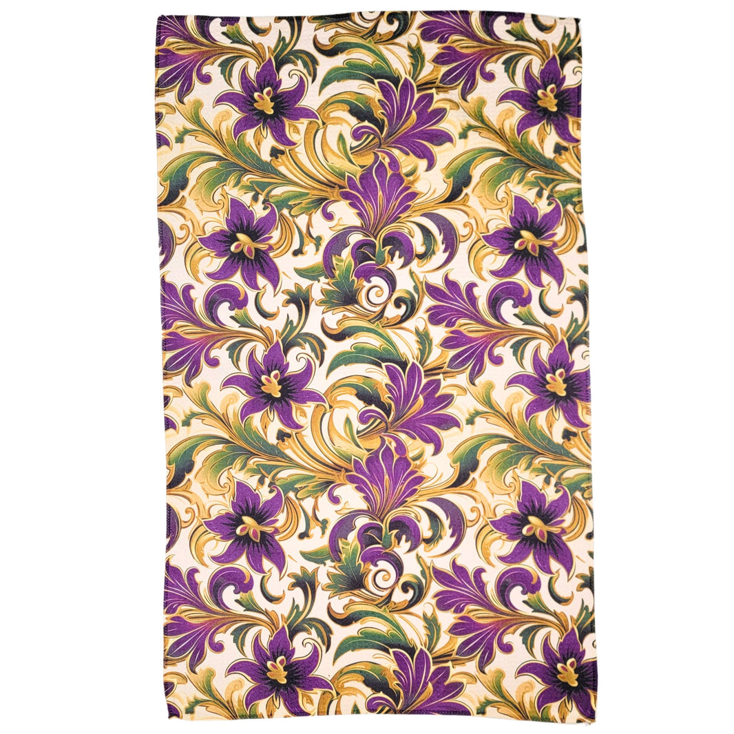 Mardi Gras Floral Pattern (Pack Of 2 - $6.95 Ea. Towel) - WFL079