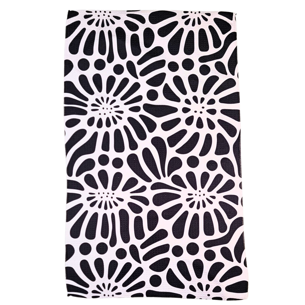 Monochrome Flower Garden (Pack Of 2 - $6.95 Ea. Towel) - WFL085