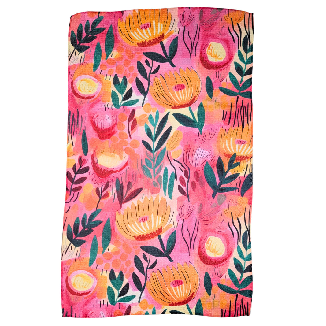 Pink Summer Bloom (Pack Of 2 - $6.95 Ea. Towel) - WFL096