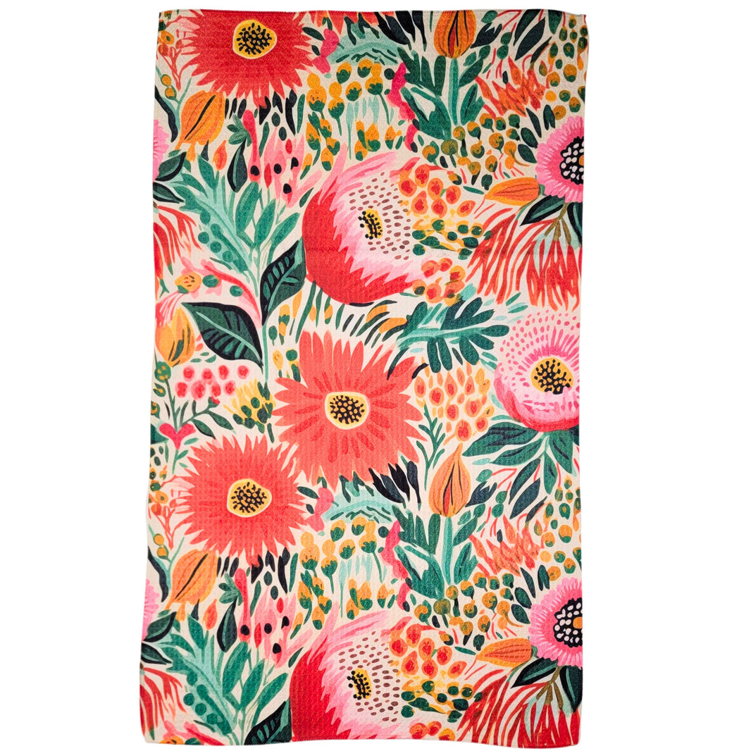 Tropical Summer Flowers (Pack Of 2 - $6.95 Ea. Towel) - WFL097