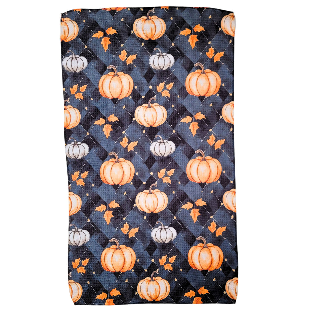 Black Plaid & Pumpkins (Pack Of 2 - $6.95 Ea. Towel) - WFL121