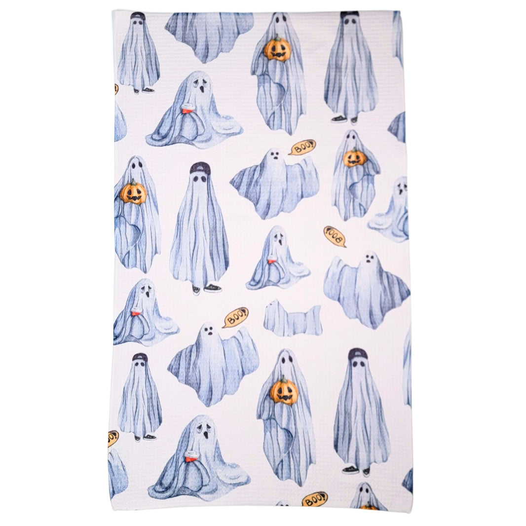 Ghosts trick or treating (Pack Of 2 - $6.95 Ea. Towel) - WFL130