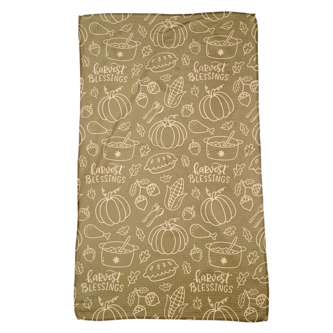 Fall Harvest Pattern With Pumpkins (Pack Of 2 - $6.95 Ea. Towel) - WFL131
