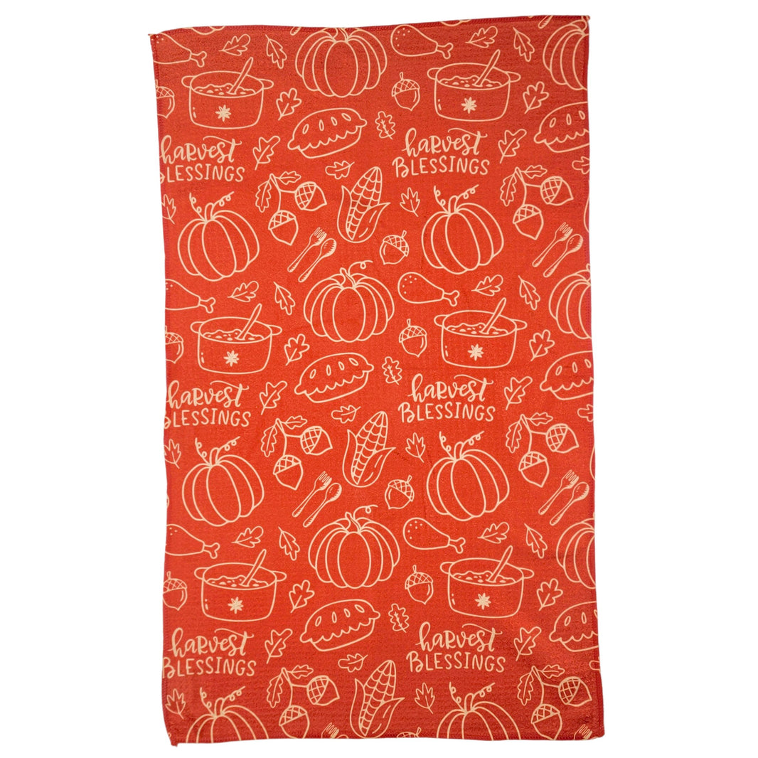 Orange Fall Pumpkin Pattern (Pack Of 2 - $6.95 Ea. Towel) - WFL134