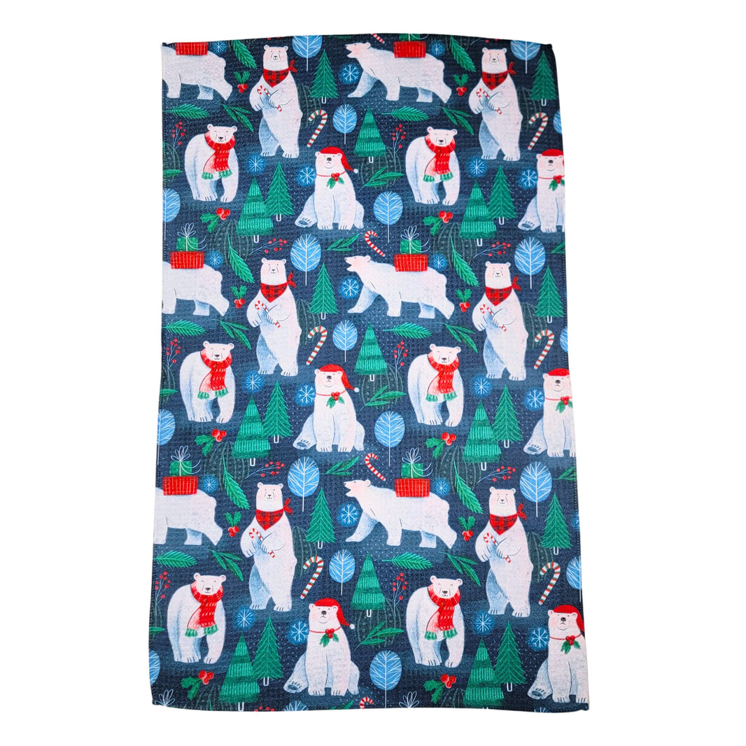 Christmas Polar Bears (Pack Of 2 - $6.95 Ea. Towel) - WFL156