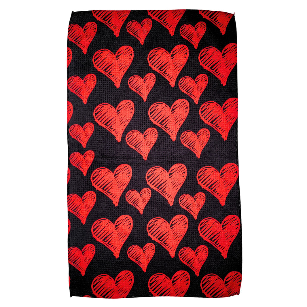 Hand Drawn Hearts (Pack Of 2 - $6.95 Ea. Towel) - WFL157