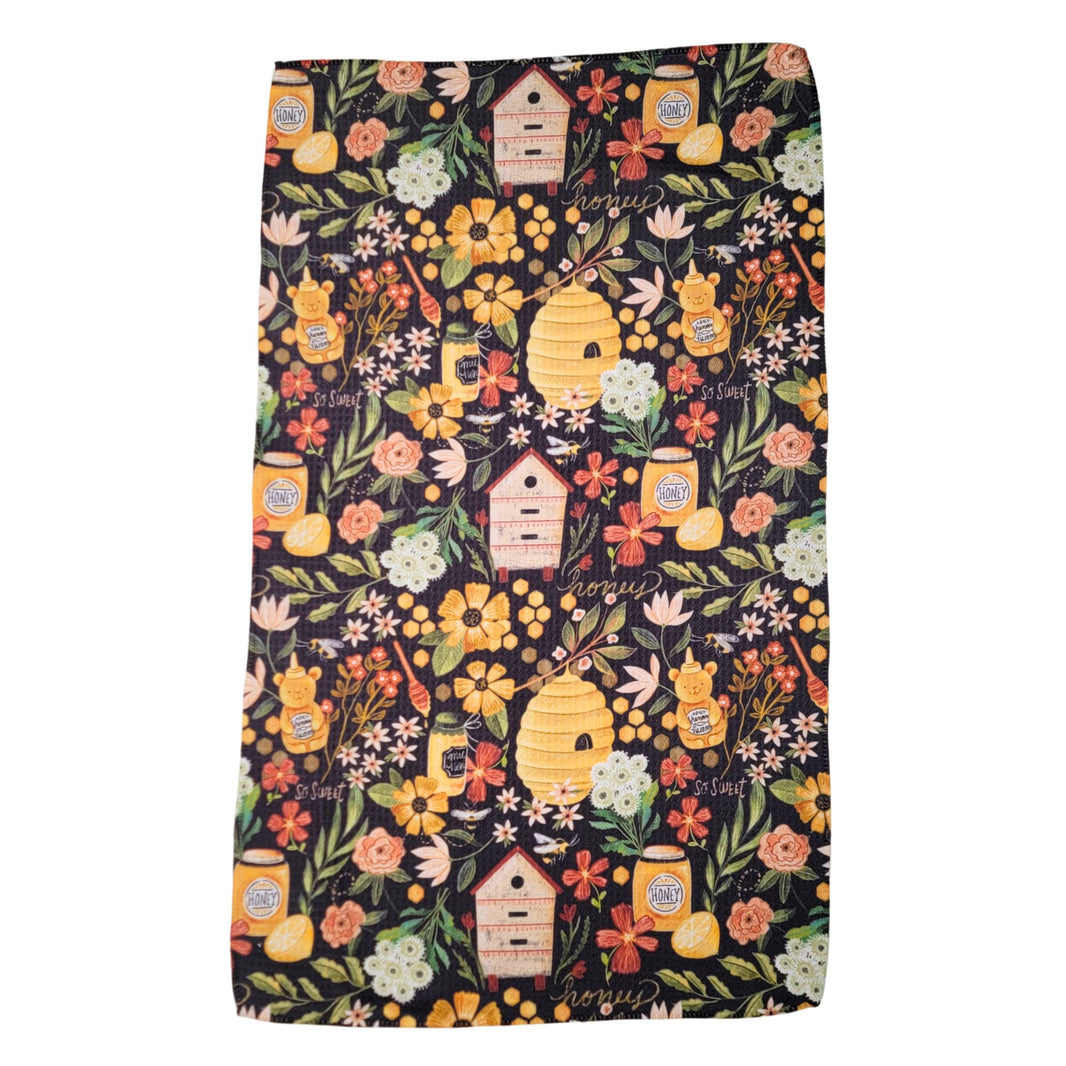 Honey Bee Farmhouse Kitchen Waffle Towels (Pack Of 2 - $6.95 Ea. Towel) - WFL183