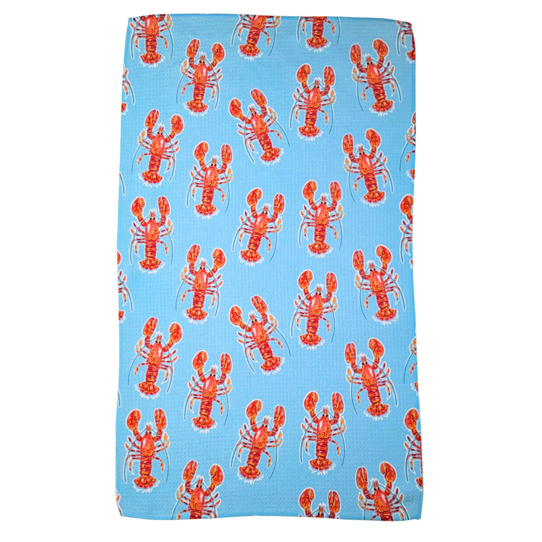 Lobster Kitchen Waffle Towels Beach Decor (Pack Of 2 - $6.95 Ea. Towel) - WFL187