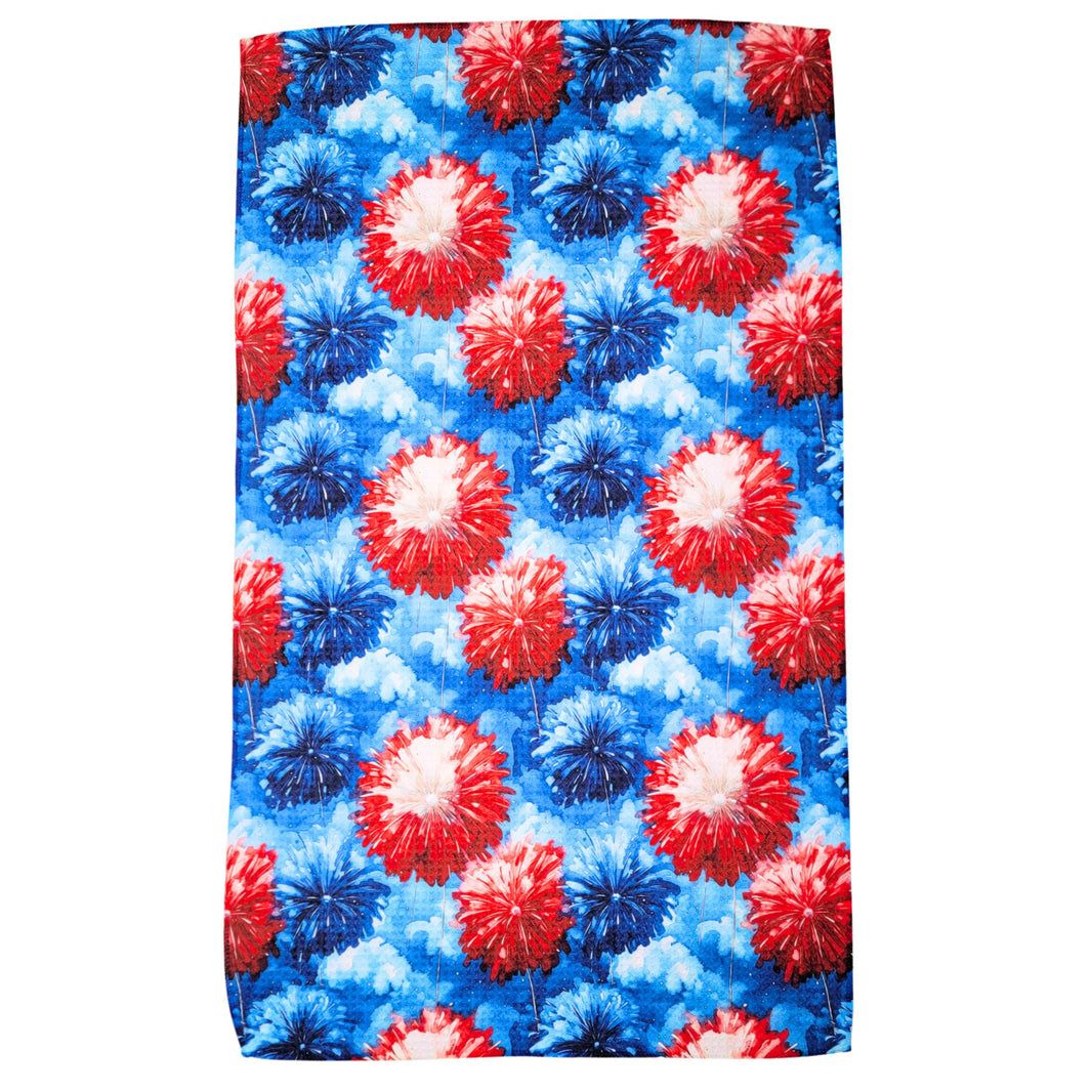 4th of July Night Fireworks Waffle Towels (Pack Of 2 - $6.95 Ea. Towel) - WFL192