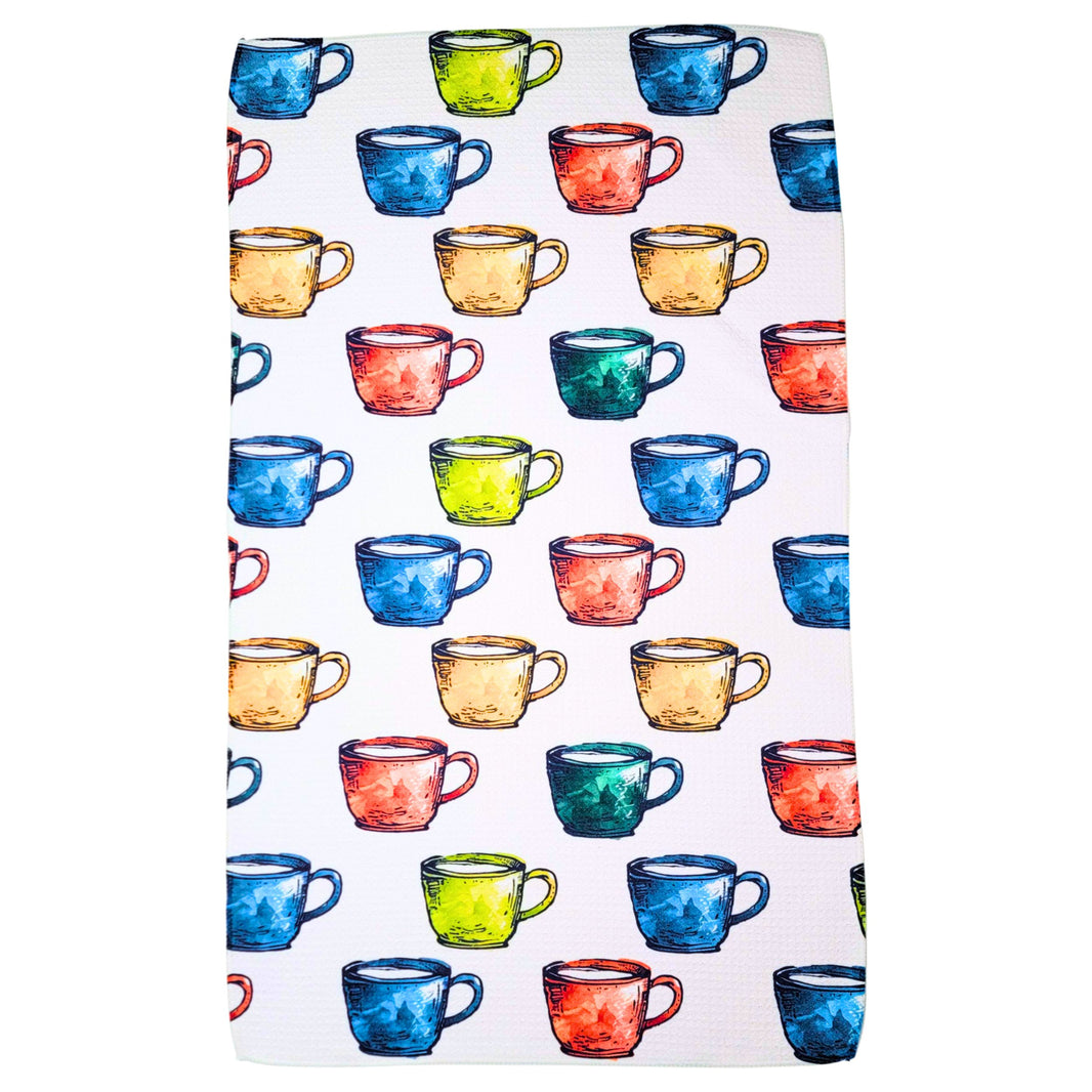 Morning Cup of Coffee Waffle Kitchen Tea Towels (Pack Of 2 - $6.95 Ea. Towel) - WFL198