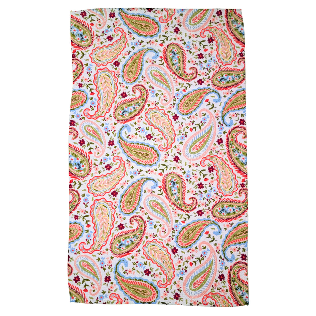 Western Paisley Pattern Waffle Kitchen Tea Towels (Pack Of 2 - $6.95 Ea. Towel) - WFL199