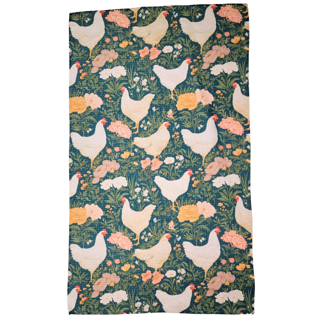 Free Range Chickens Farmhouse Kitchen Waffles Towels (Pack Of 2 - $6.95 Ea. Towel) - WFL203