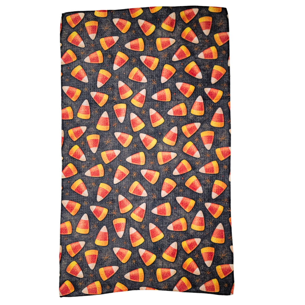 Halloween Candy Corn Waffle Kitchen Tea Towels (Pack Of 2 - $6.95 Ea. Towel) - WFL212
