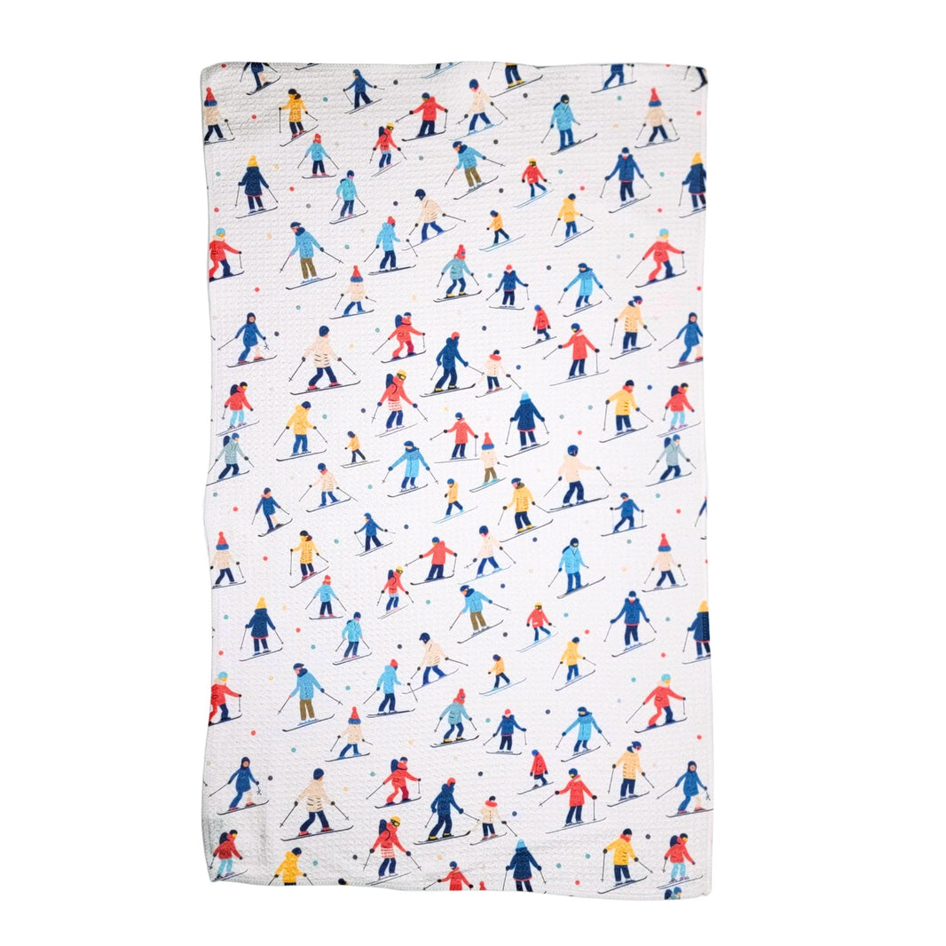 Fresh Powder Skiing - Holiday Decor Waffle Tea Towels (Pack Of 2 - $6.95 Ea. Towel) - WFL216