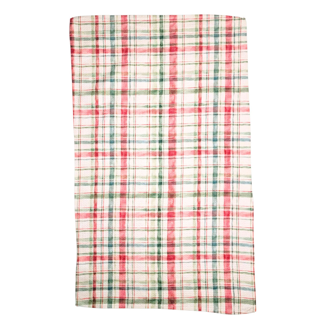 Christmas Plaid - Holiday Decor Waffle Towels (Pack Of 2 - $6.95 Ea. Towel) - WFL218