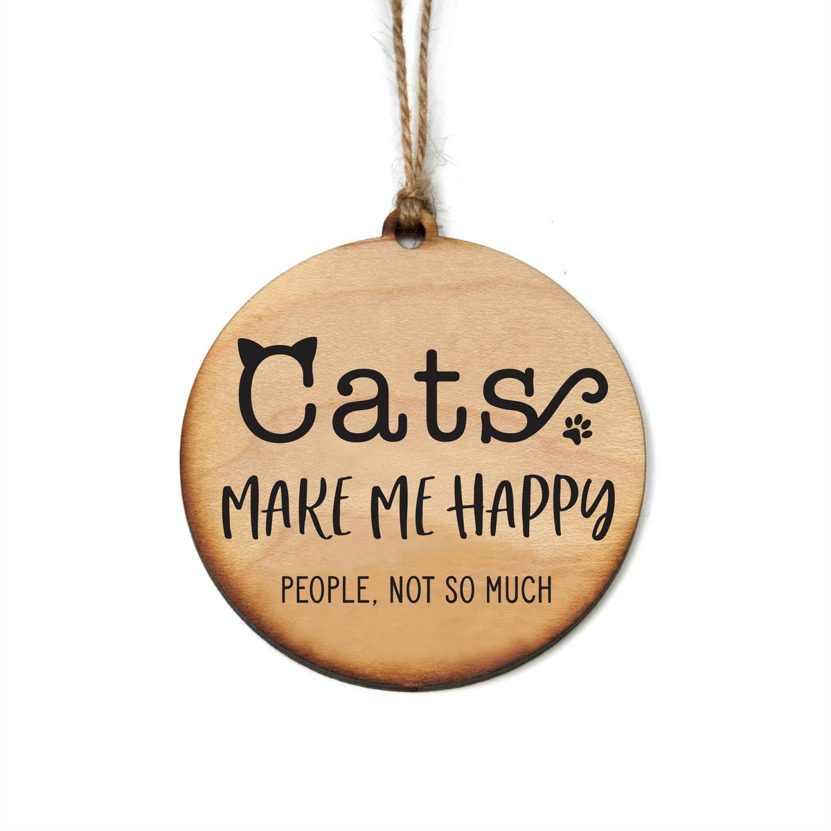 Cats Make me Happy Ornaments - Christmas Decor - WW048 - 6 Per Pack ( $2.95 Per Ornament)