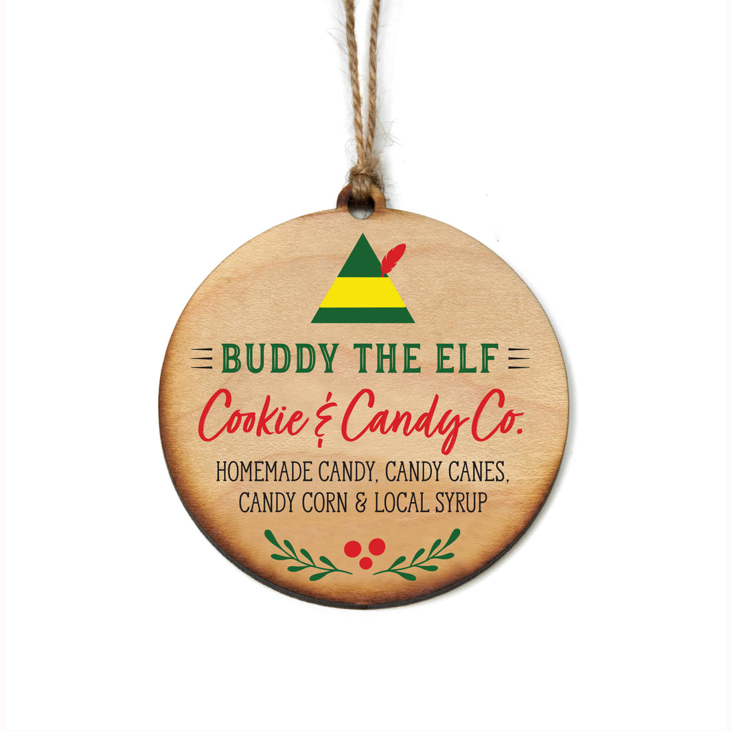 Buddy the Elf Cookie & Candy Co. Christmas Ornaments - Christmas Decor - WW067 - 6 Per Pack ( $2.95 Per Ornament)