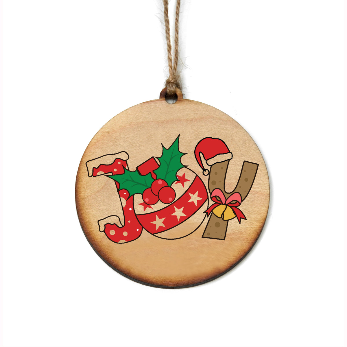 Joy Artsy Christmas Ornaments - Holiday Decor - WW116 - 6 Per Pack ( $2.95 Per Ornament)