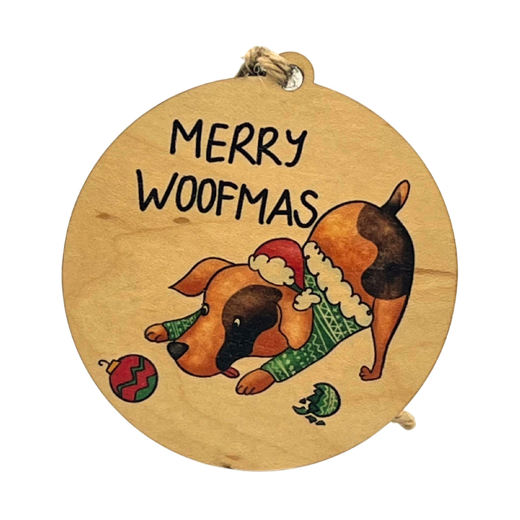 Merry Woofmas - WW157 - 6 Per Pack ( $2.95 Per Ornament)